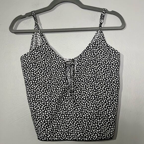 John Galt black-and-white floral crop top - Picture 1 of 6